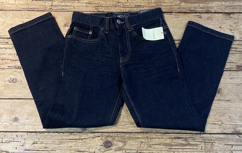 LUCKY BRAND Girls Size 8 Youth Dark Wash Classic Straight Jeans